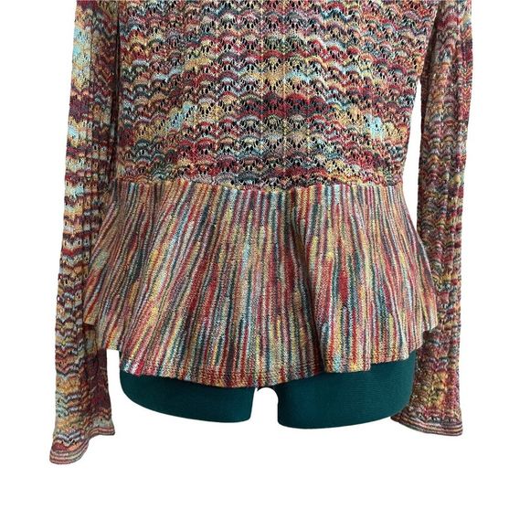 American Rag Multi-Boucle Long-Sleeve Missoni’s fitted cardigan Sz S - Picture 4 of 8